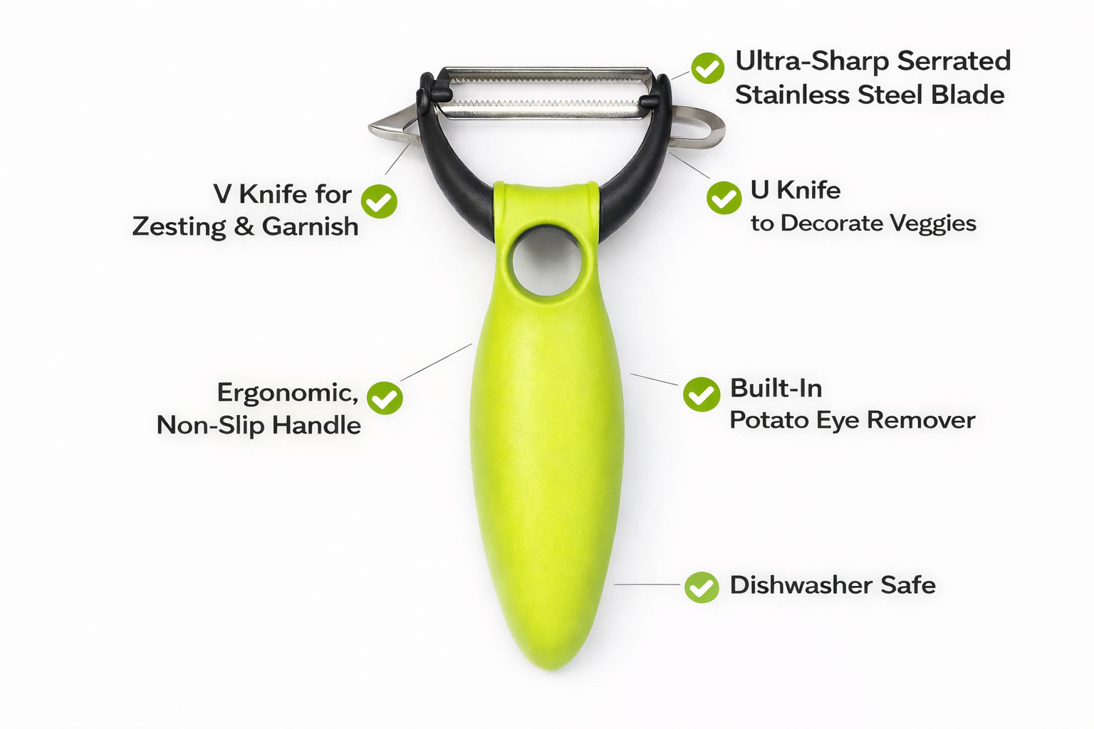Best stainless steel vegetable peeler CasaTips professional kitchen tool